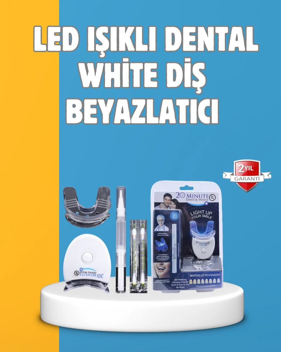 Mavi Işık Teknolojili Diş Beyazlatıcı Sistem - LED Hızlandırmalı Güvenli Beyazlatma