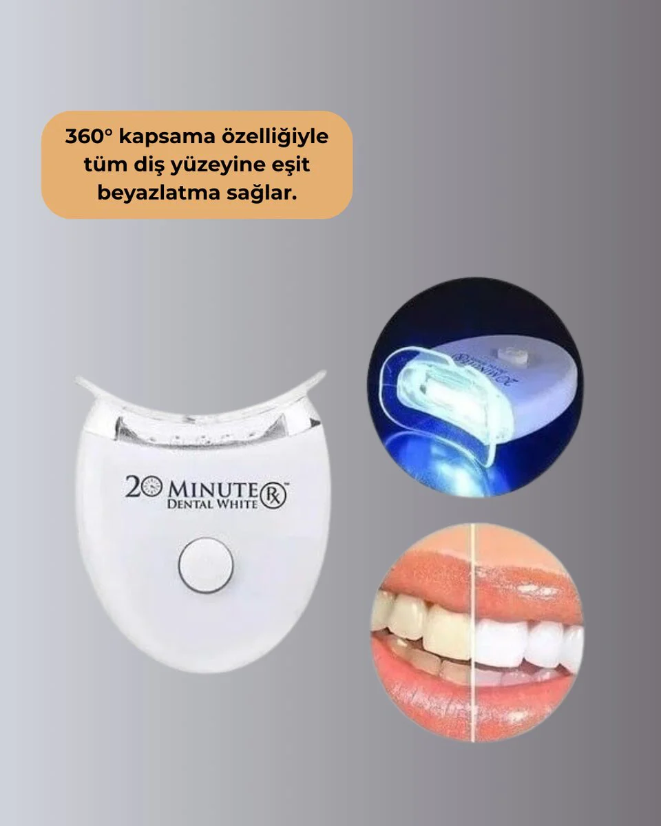 Mavi Işık Teknolojili Diş Beyazlatıcı Sistem - LED Hızlandırmalı Güvenli Beyazlatma