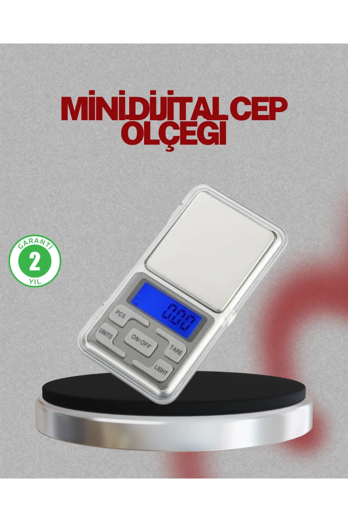 Mavi Işıklı LCD Ekranlı Hassas Tartı Terazisi