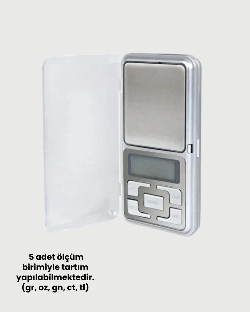Mavi Işıklı LCD Ekranlı Hassas Dijital Tartı Terazisi - 300g Kapasiteli ve Sayma Modlu