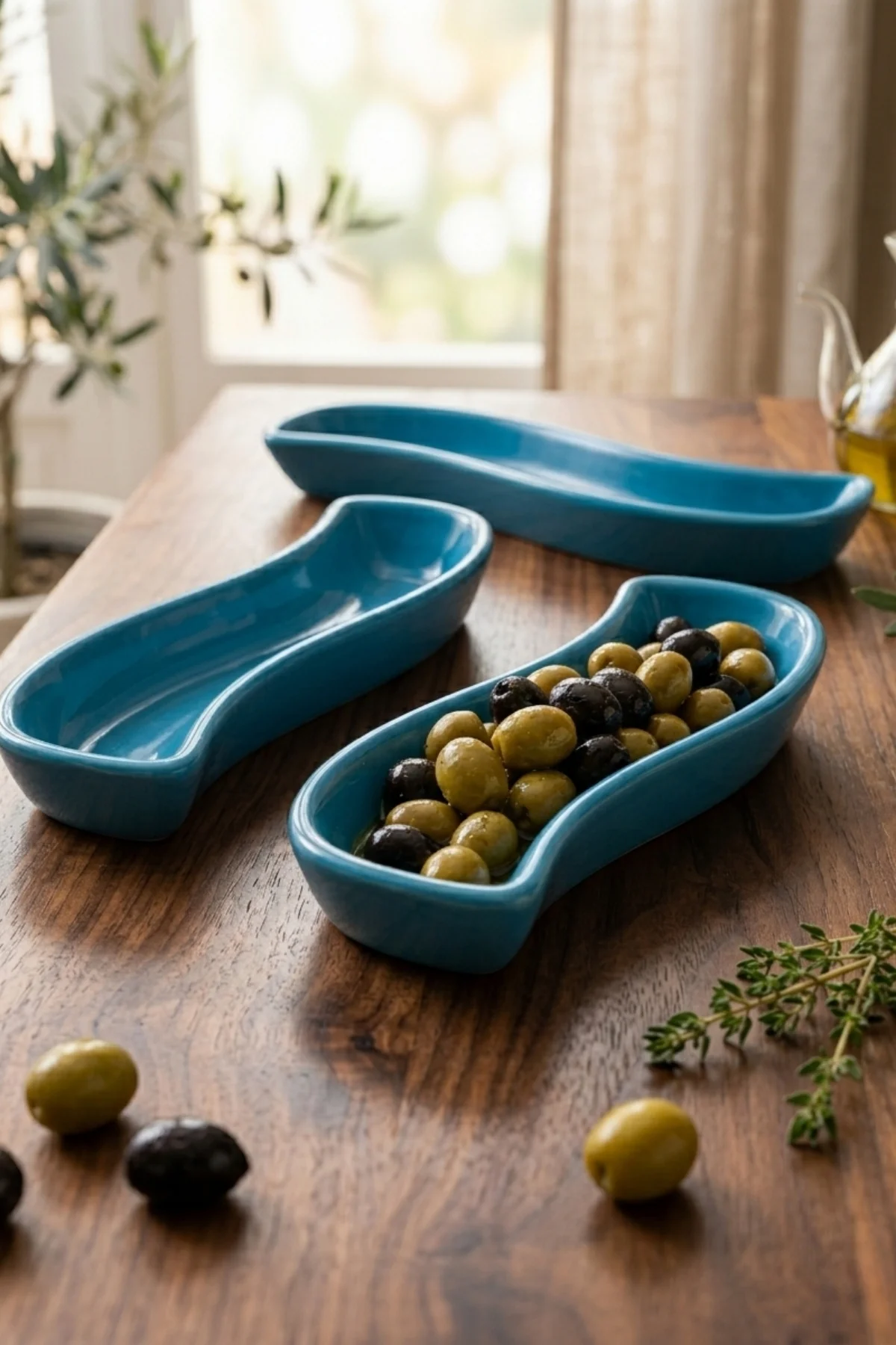 Mavi İvory Zeytinlik 18 Cm 3 Adet