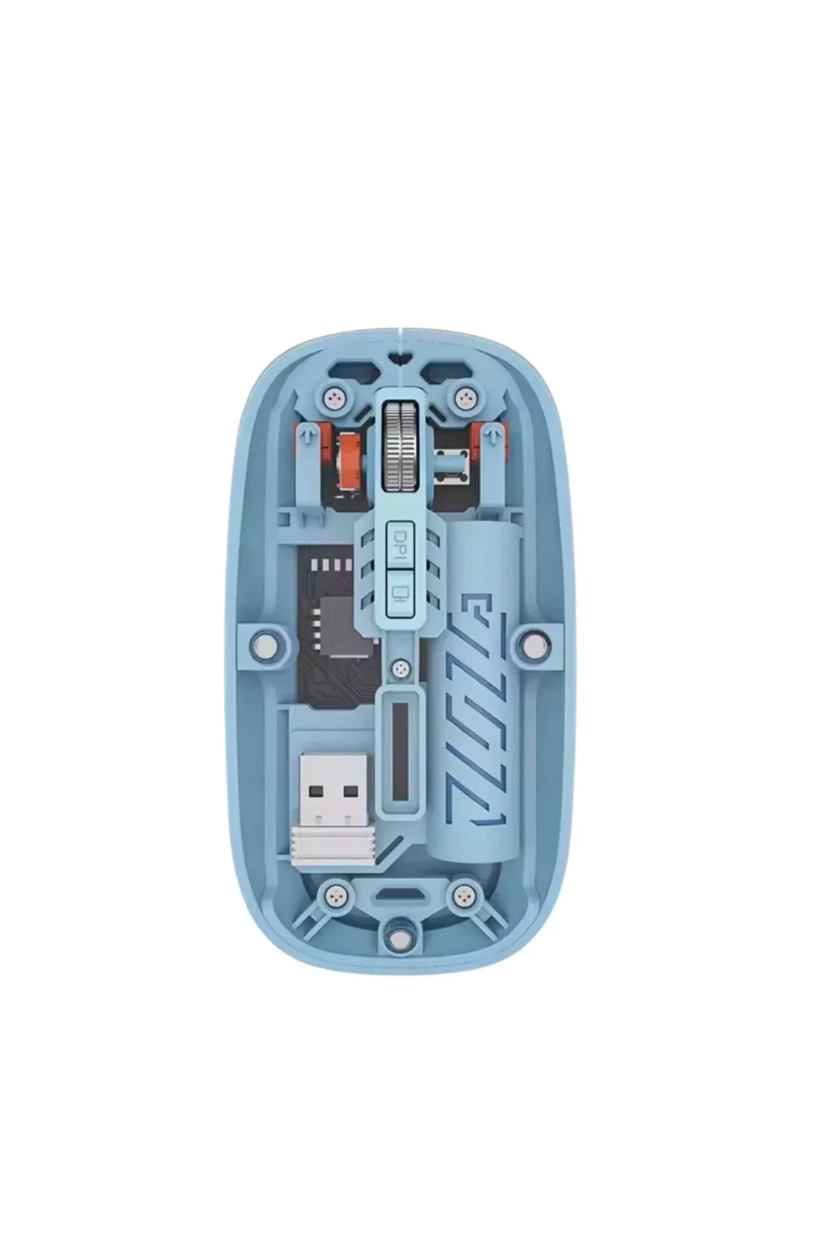 Mavi Kablosuz Mouse Bluetooth ve USB Çift Mod Bağlantılı Mavi Kablosuz Mouse Bluetooth ve USB Çift Mod Bağlantılı