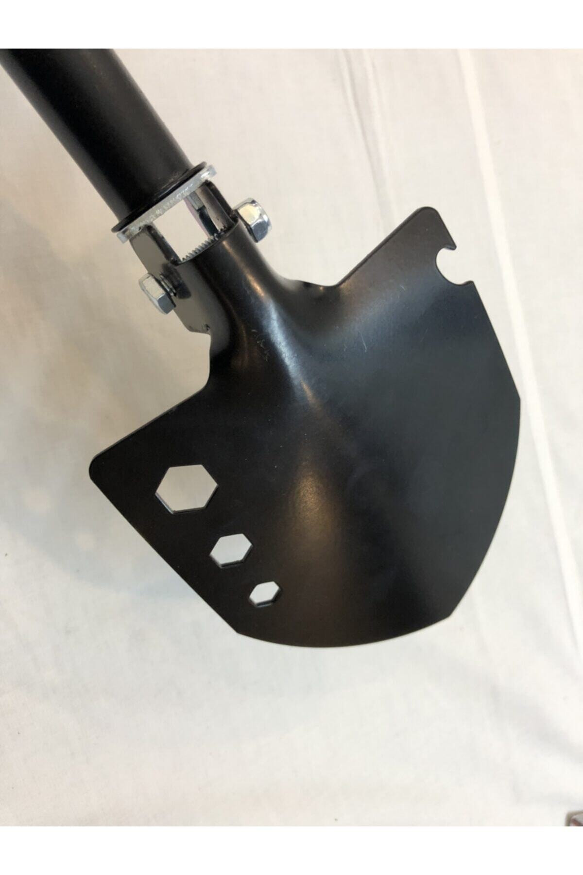 Mavi Kamujlaj Çantasında Paslanmaz Çelik Katlanır Kürek