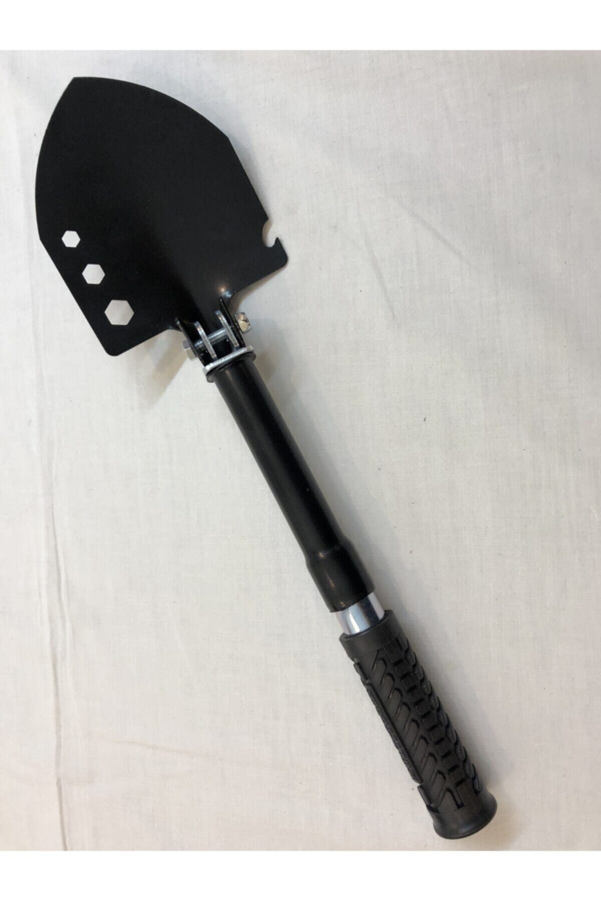 Mavi Kamujlaj Çantasında Paslanmaz Çelik Katlanır Kürek