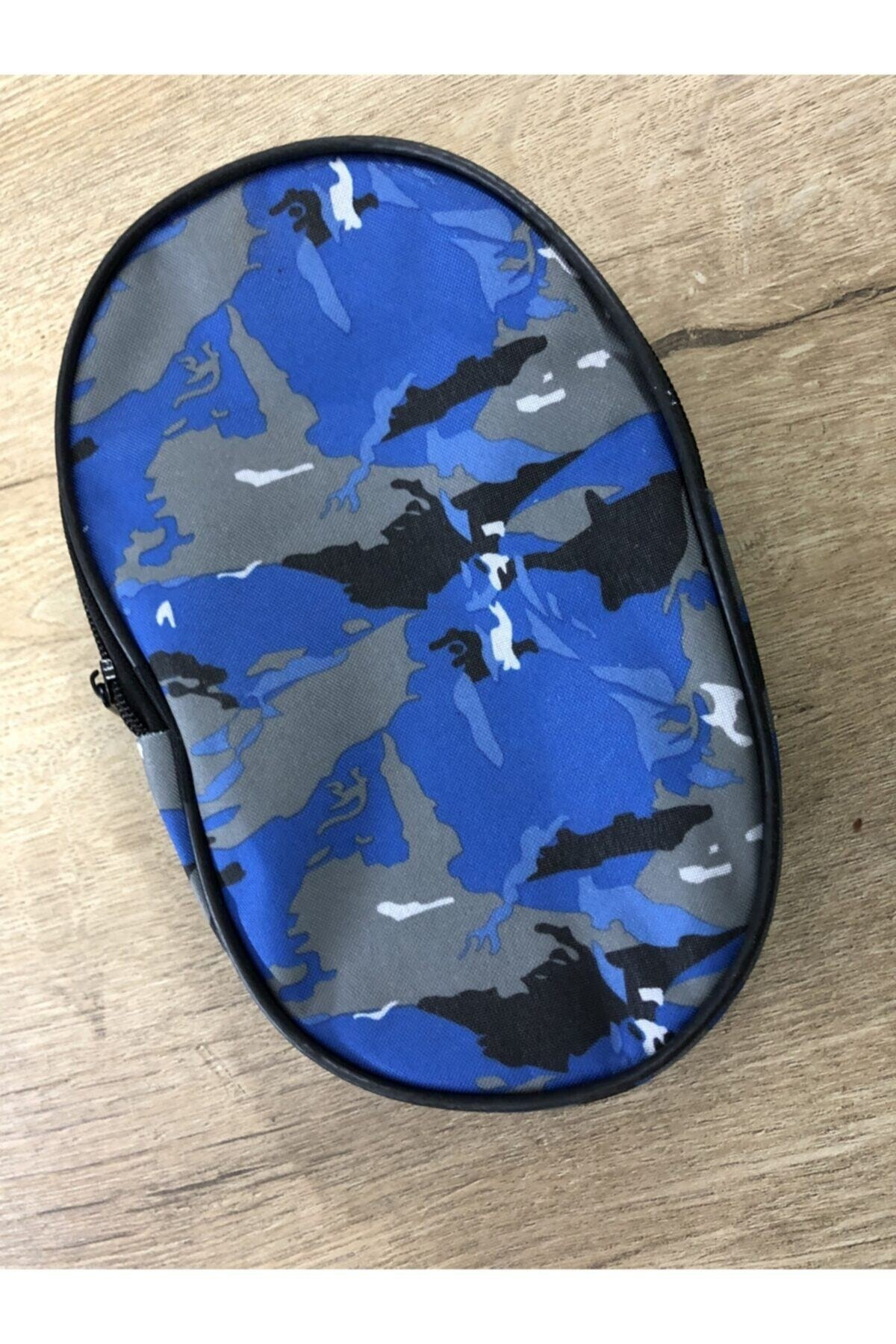 Mavi Kamujlaj Çantasında Paslanmaz Çelik Katlanır Kürek