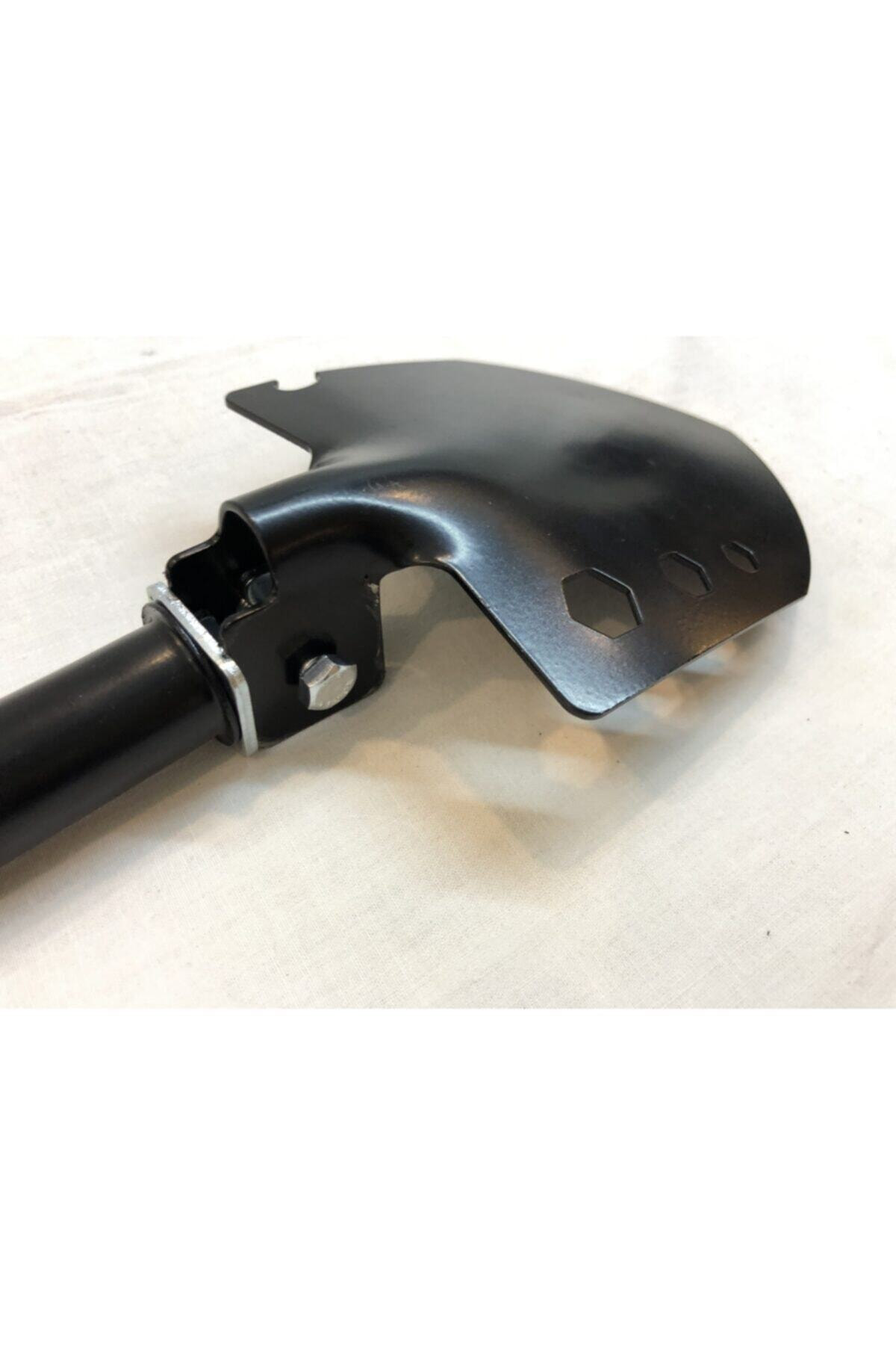 Mavi Kamujlaj Çantasında Paslanmaz Çelik Katlanır Kürek