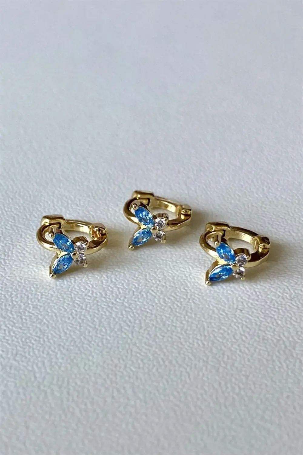 Mavi Kelebek Halka 4 Mm Tragus Piercing | Cerrahi Çelik