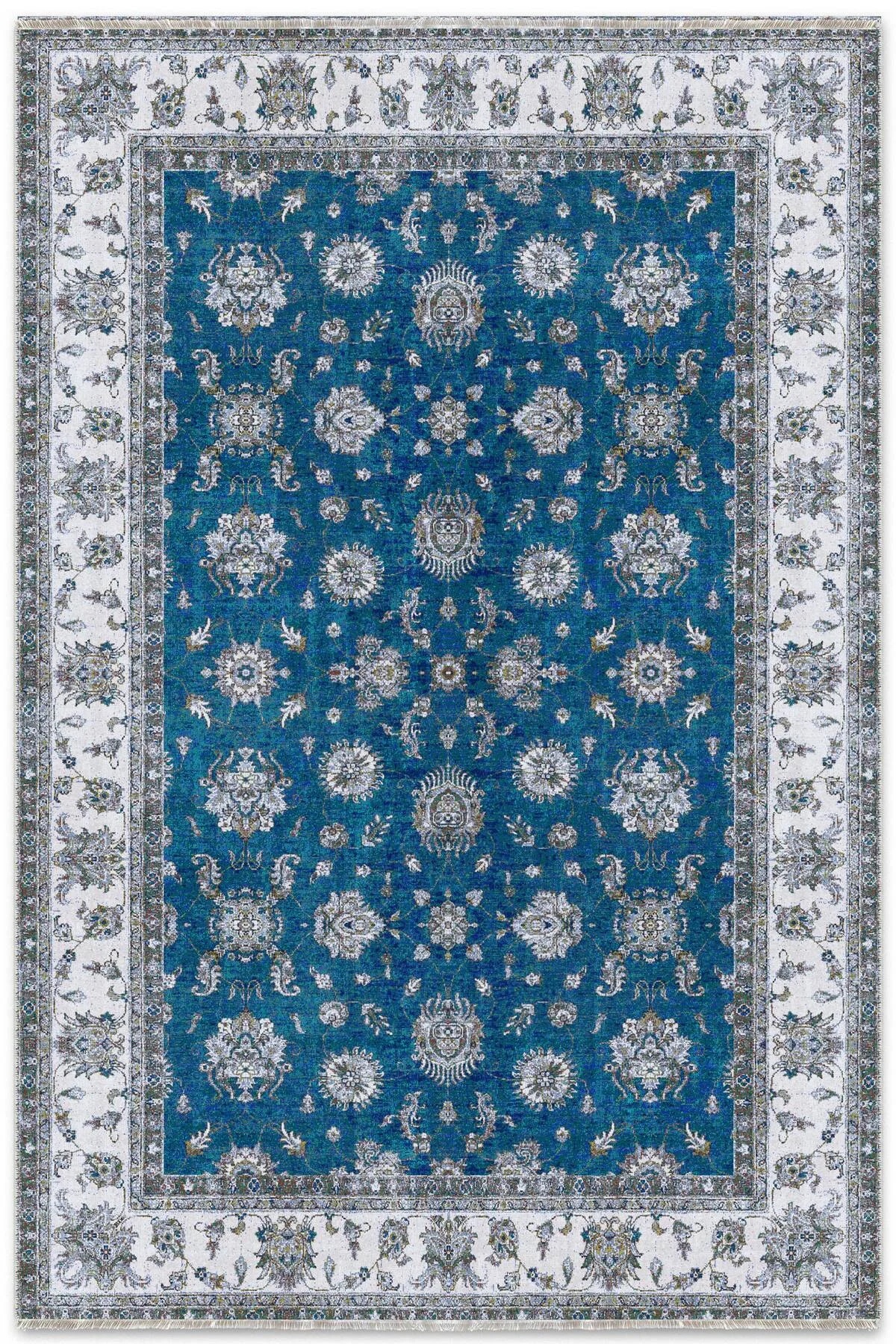 Mavi Klasik Şönil Halı Kilim Yolluk Yıkanabilir Kaymaz Oturma Odası Salon Mutfak Halısı Mavi Klasik Şönil Halı Kilim Yolluk Yıkanabilir Kaymaz Oturma Odası Salon Mutfak Halısı