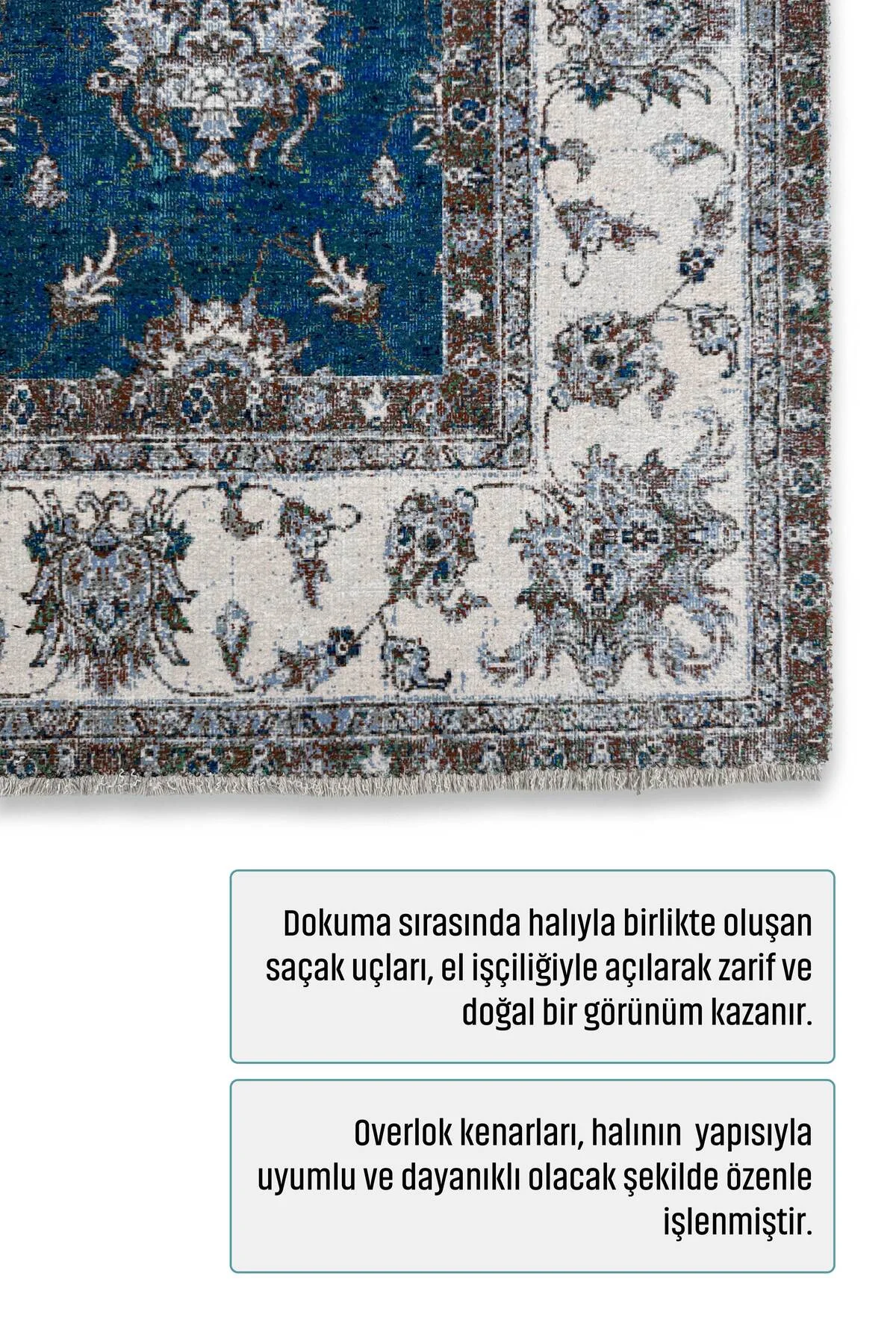 Mavi Klasik Şönil Halı Kilim Yolluk Yıkanabilir Kaymaz Oturma Odası Salon Mutfak Halısı Mavi Klasik Şönil Halı Kilim Yolluk Yıkanabilir Kaymaz Oturma Odası Salon Mutfak Halısı
