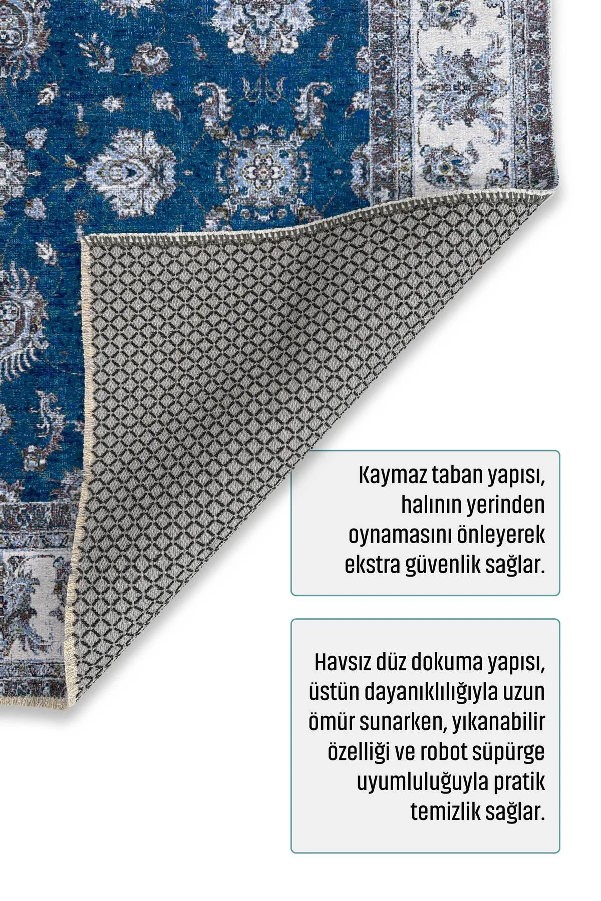 Mavi Klasik Şönil Halı Kilim Yolluk Yıkanabilir Kaymaz Oturma Odası Salon Mutfak Halısı Mavi Klasik Şönil Halı Kilim Yolluk Yıkanabilir Kaymaz Oturma Odası Salon Mutfak Halısı