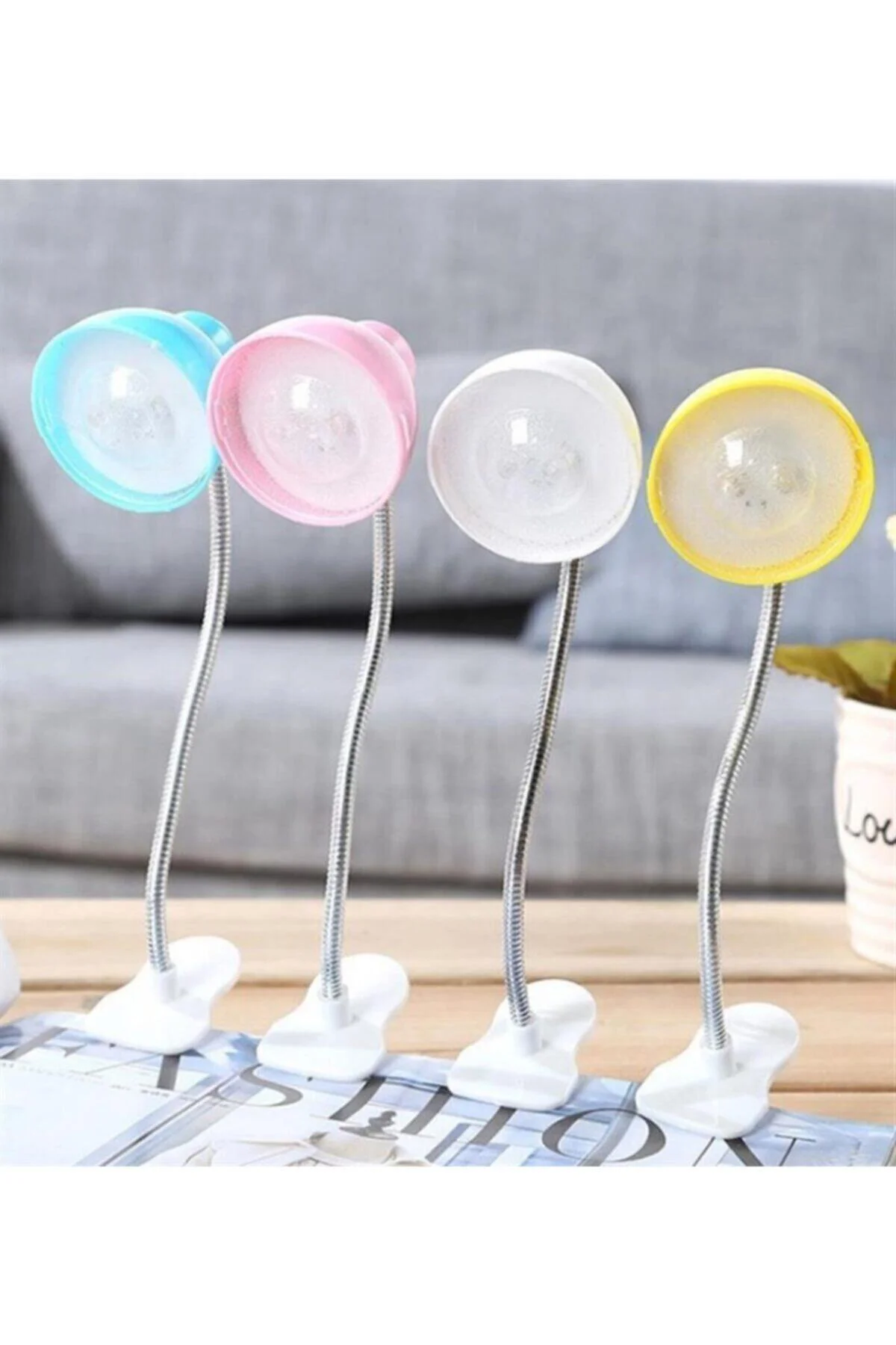Mavi Mandallı Led Işıklı Kitap Okuma Lambası Kitap Okuma Işığı Le