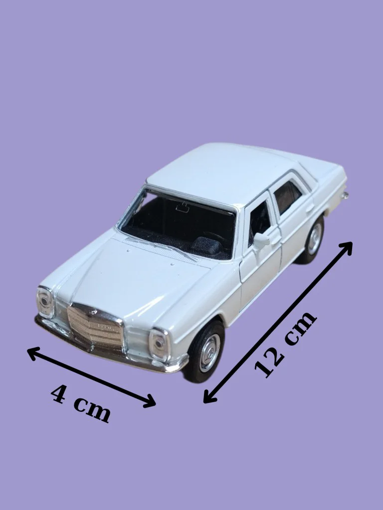 Mavi Mercedes Benz 220 Diecast Çek Bırak Model Araba