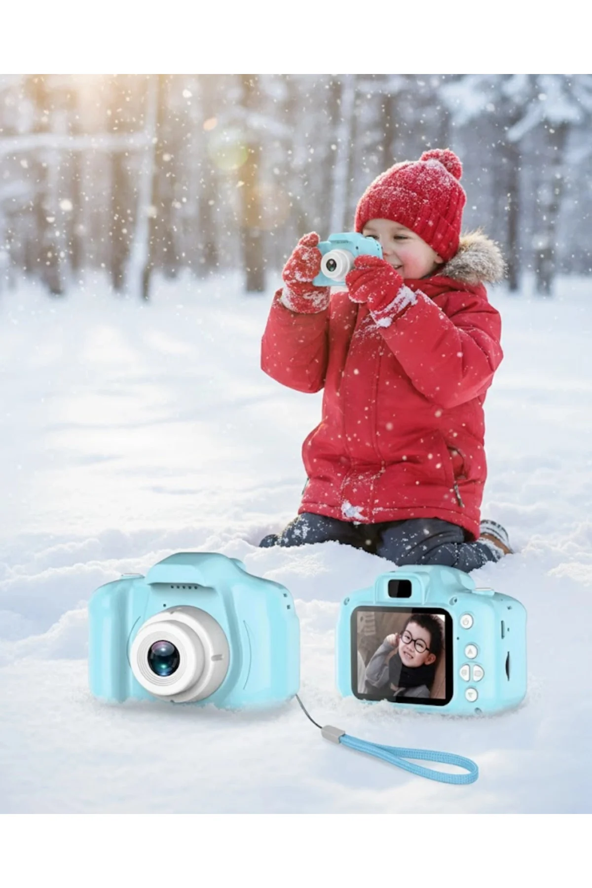 Mavi Mini Hd Video Kamera Fotoğraf Çekimli Genişletilebilir Hafız