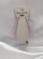 Tükkan Accessories Mavi Mor Boncuk  Siyah Taş Detay Halhal-Halhal70