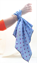 Tükkan Accessories Mavi Mor Kalp Bandana-Bandana7