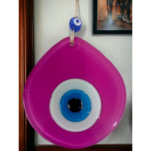 Just Cheap Store Mavi Nazar Boncuklu Pembe Renk Nazar Boncuklu Damla Desen El Yapi