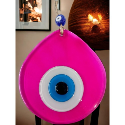 Just Cheap Store Mavi Nazar Boncuklu Pembe Renk Nazar Boncuklu Damla Desen El Yapi