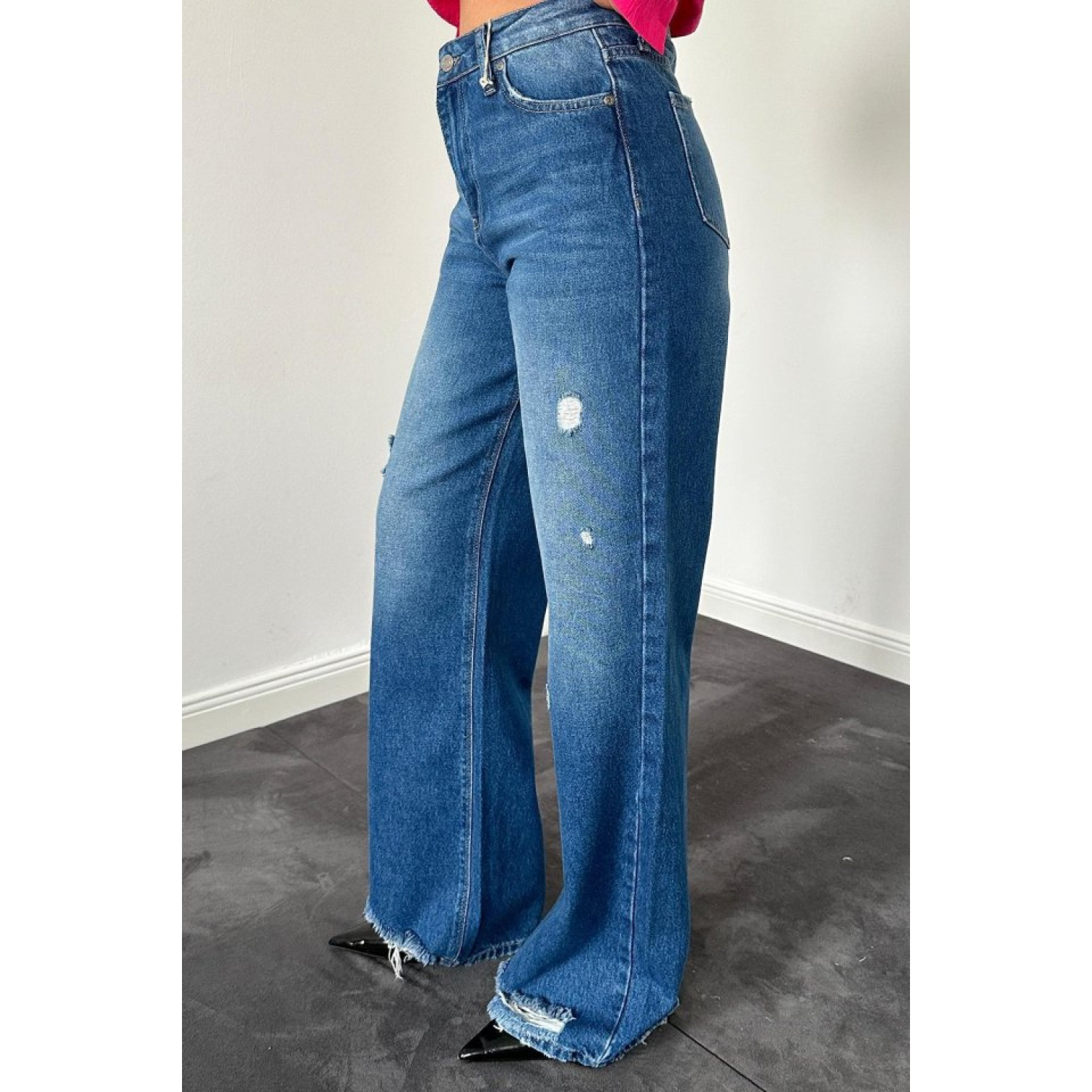 Mavi Palazzo Lazerli Jeans Pantolon Mavi Palazzo Lazerli Jeans Pantolon