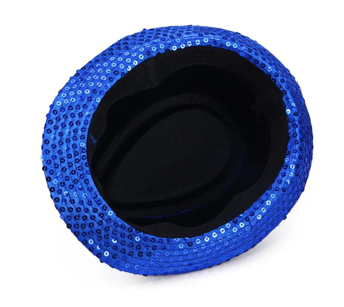 Mavi Payetli Fötr Şapka Yetişkin Boy