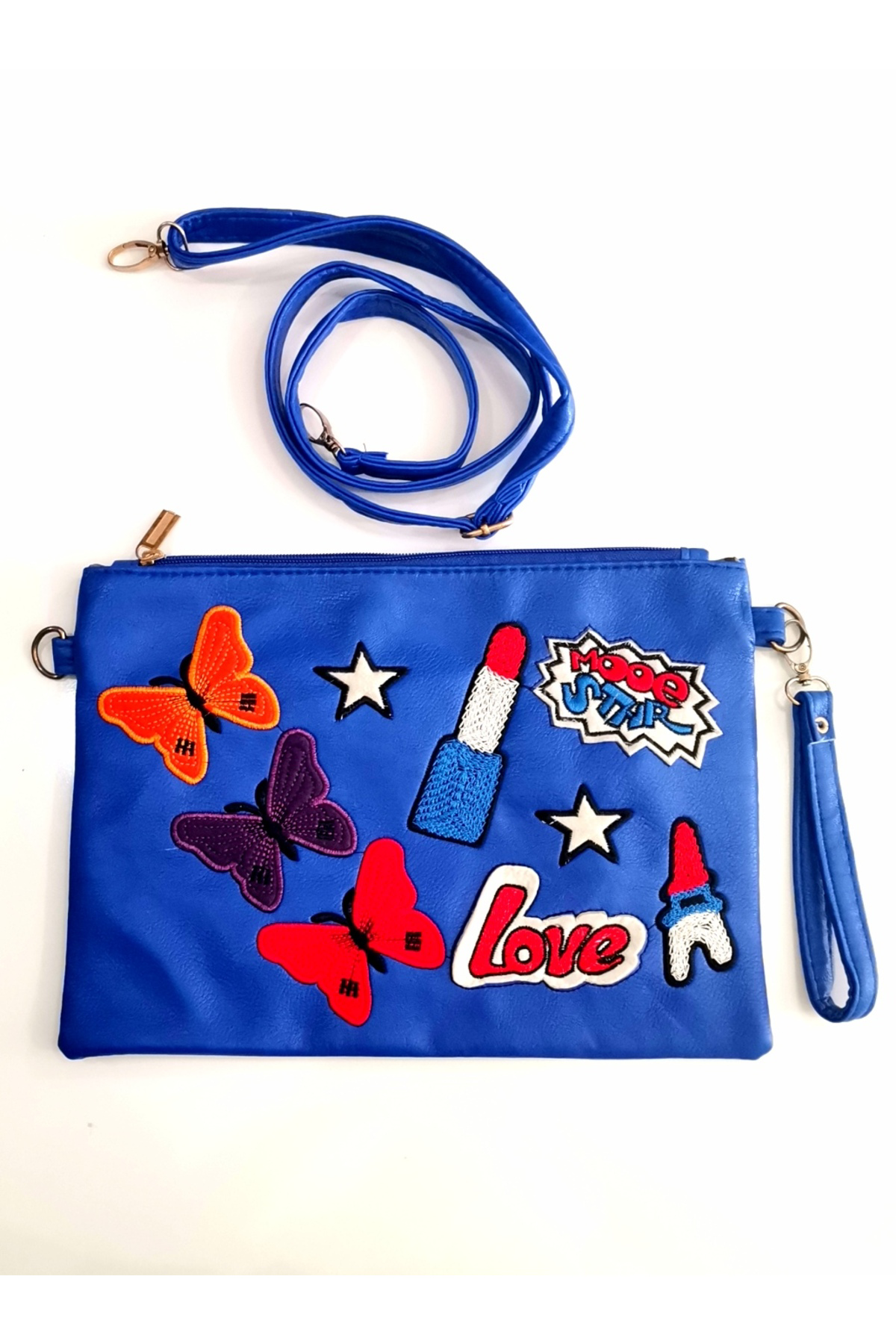 Monalisa Home Mavi Renk El Omuz Portföy Çantası