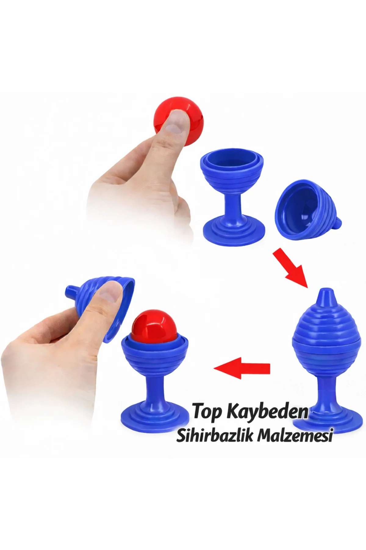 Mavi Renk Sihirli Kupa Top Kaybetme Oyunu 7 cm