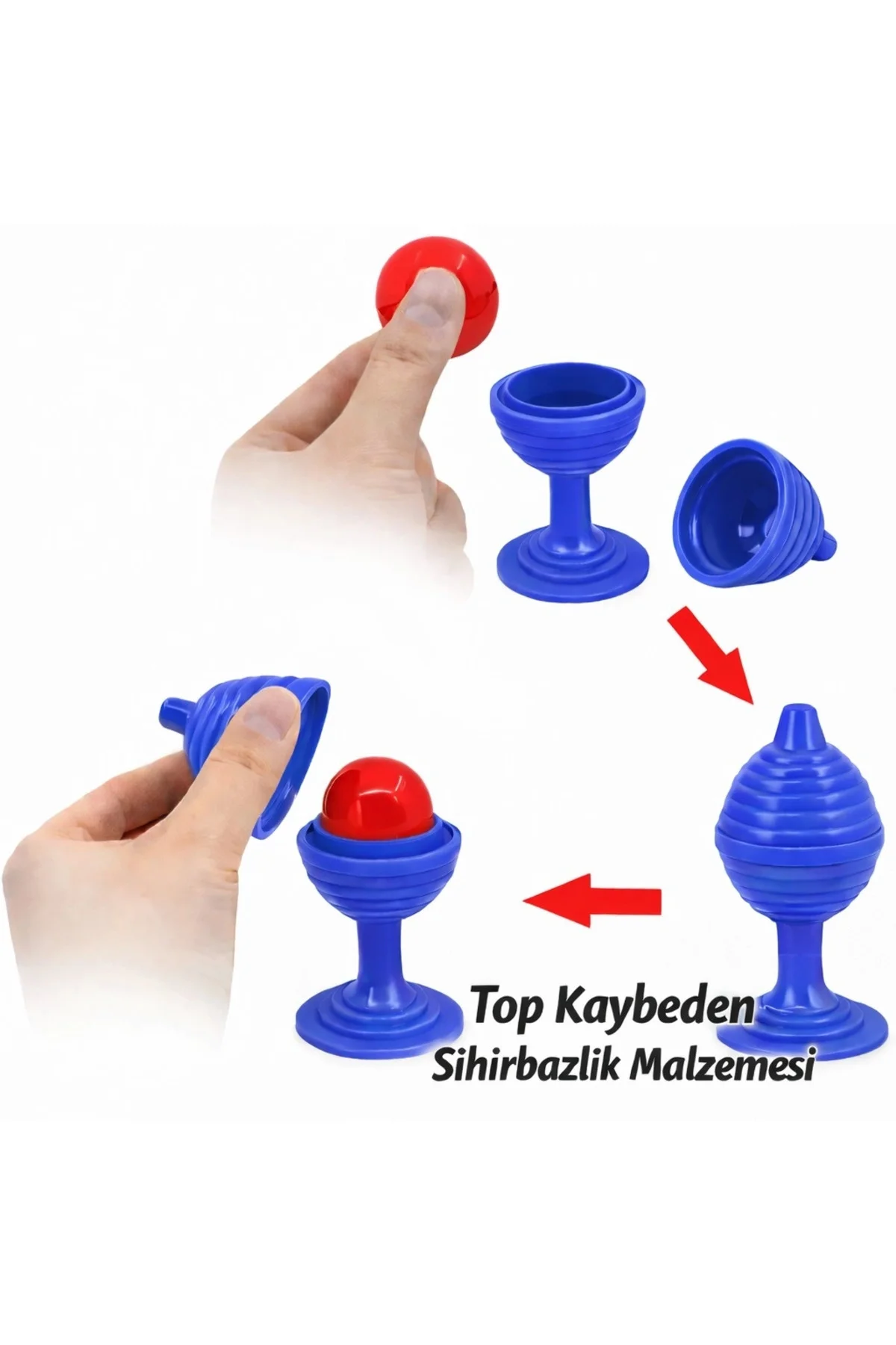 Mavi Renk Sihirli Kupa Top Kaybetme Oyunu 7 Cm - Lisinya