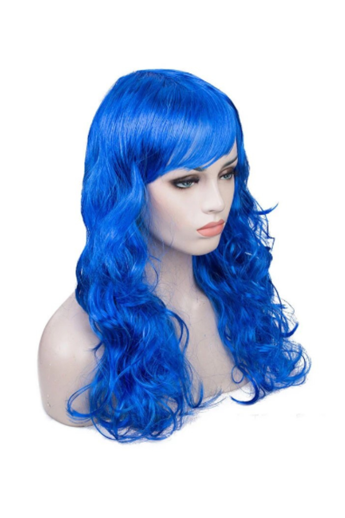 Ok Aksesuar Mavi Renk Uzun Dalgalı Parti Peruğu Go50606646760 Ok Aksesuar Mavi Renk Uzun Dalgalı Parti Peruğu Go50606646760