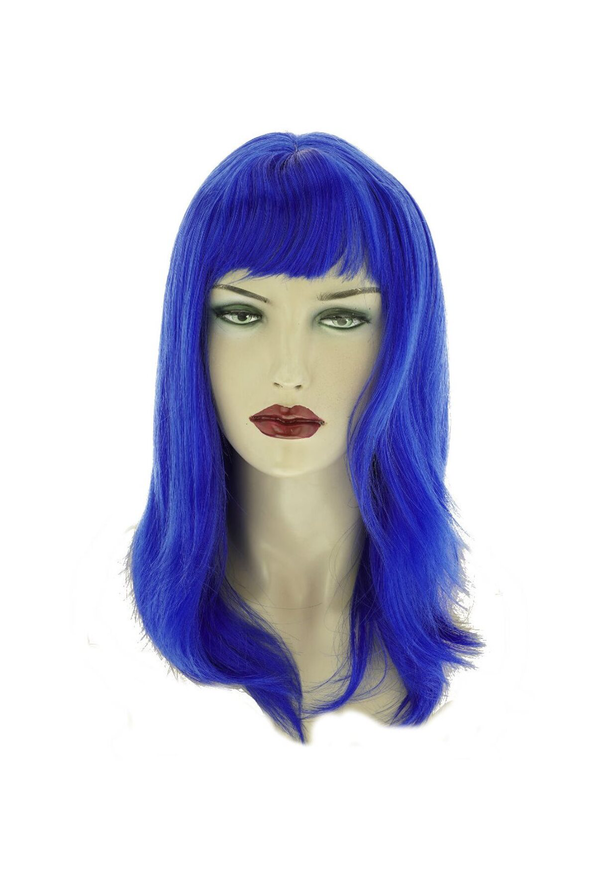 Ok Aksesuar Mavi Renk Uzun Parti Peruğu Go50603715780