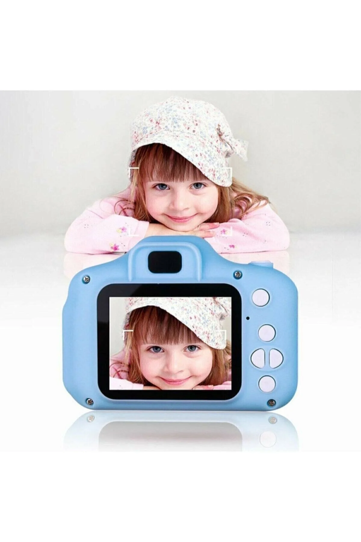 Mavi Renkli Çocuklar İçin Dijital Fotoğraf Makinesi, 1080p HD Video ve 15x Optik Zoom Özellikli
