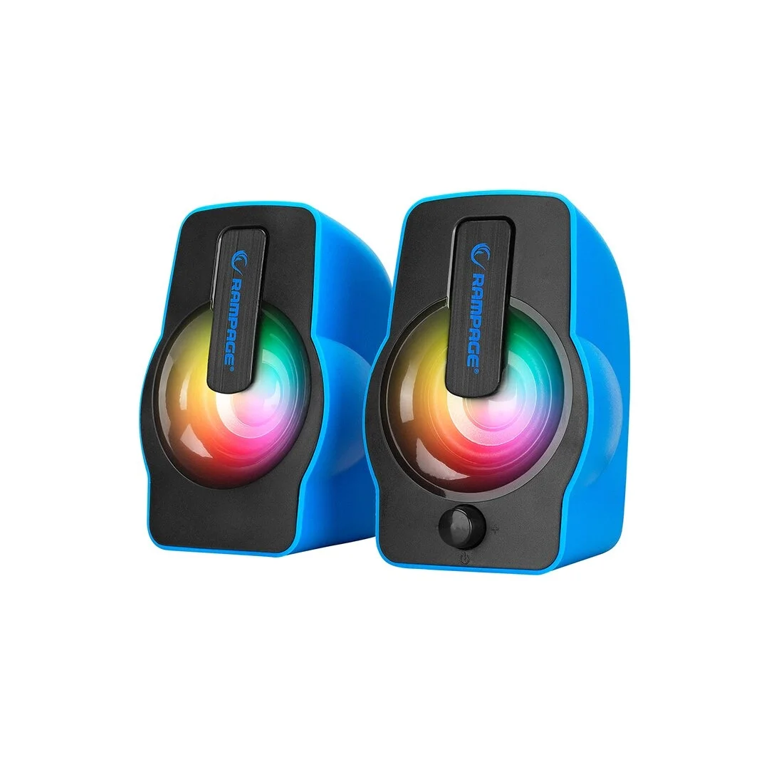 Mavi - Rgb Işıklı 1+1 Hoparlör Speakaer Set Usb Kablo 2.0 Multimedya - 6w Bx40 Fiyatı, Yorumları ve Özellikleri