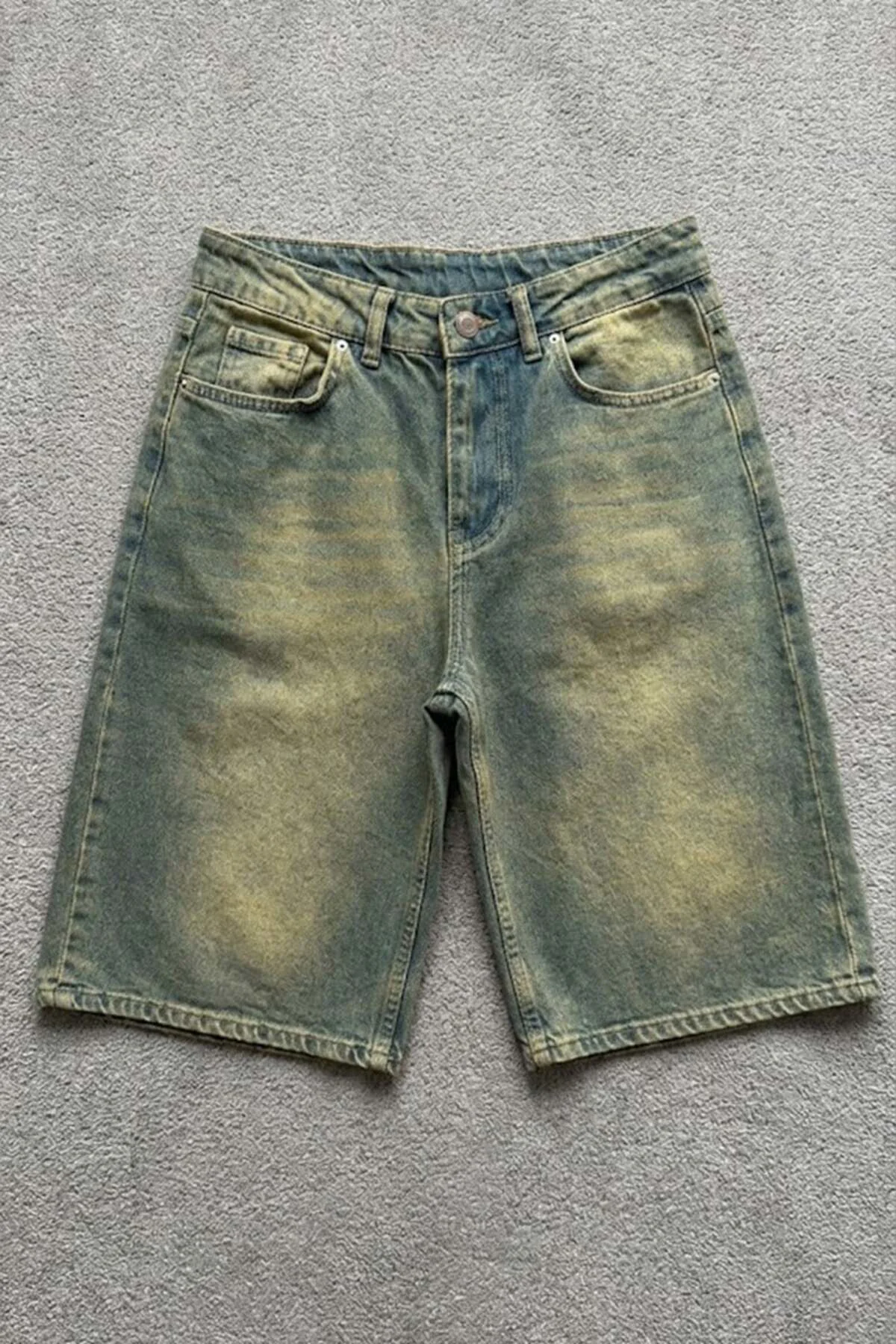 Mavi Sarı Eksitme Düz Y2K unisex Baggy Şort Fiyatı, Yorumları ve Özellikleri