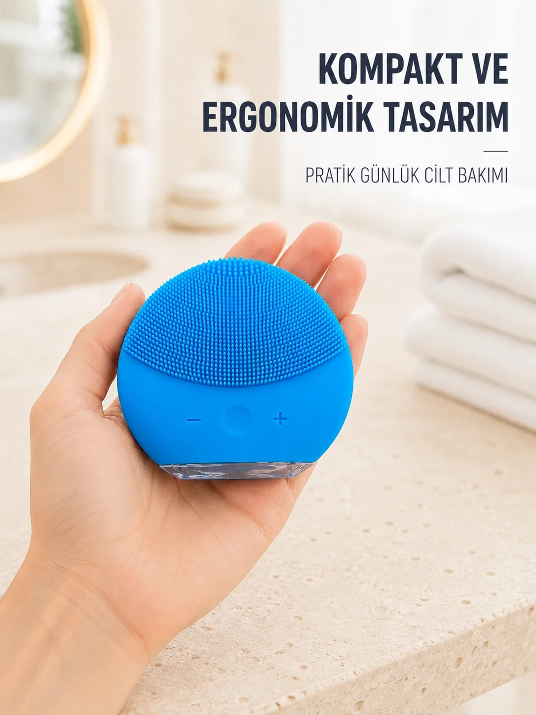 Mavi Silikon Yüz Temizleme Cihazı Su Geçirmez Titreşimli Yüz Bakım Fırçası Fiyatı, Yorumları ve Özellikleri