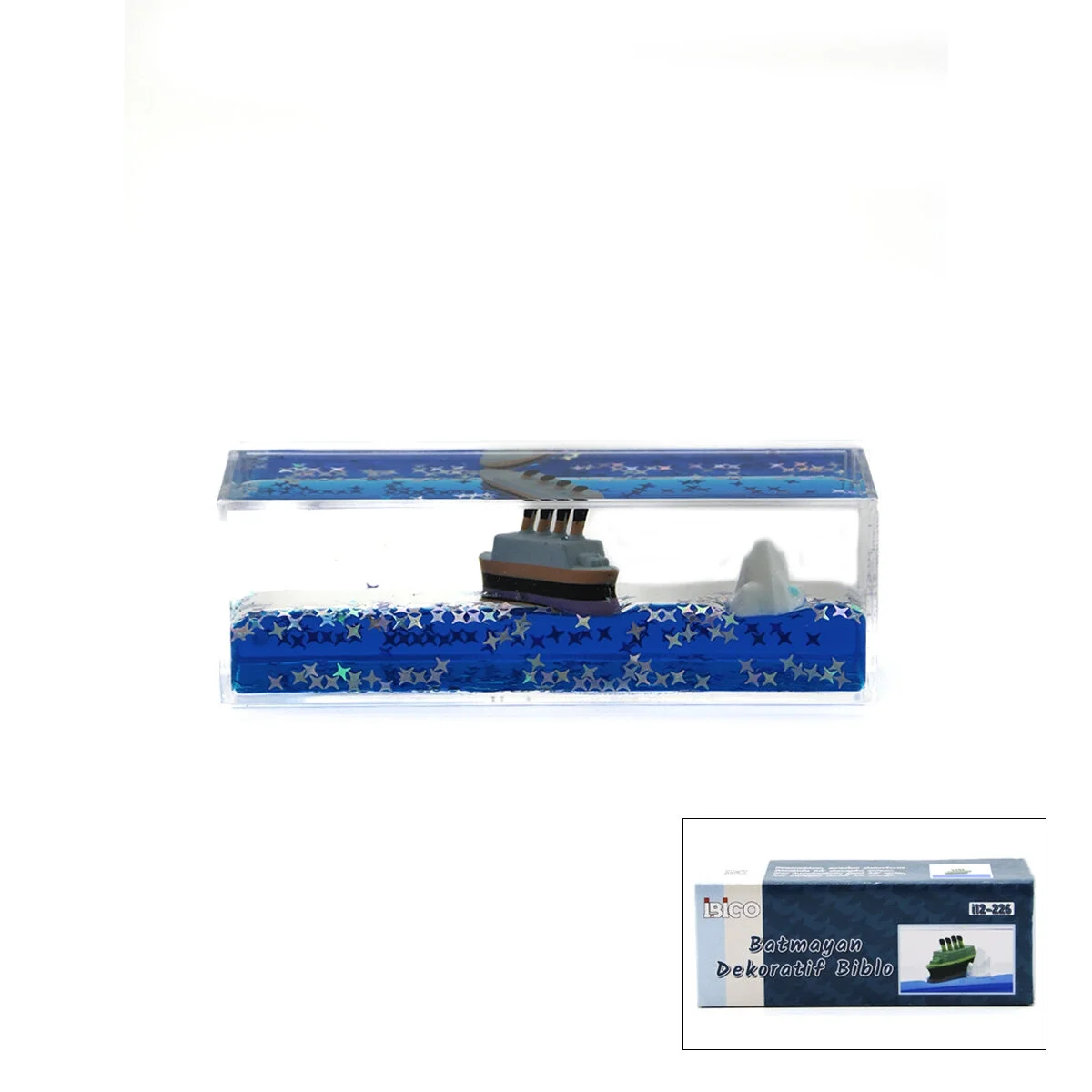 Mavi Su Gemi - Ada D.gen Mika Yüzen Batmayan Dekoratif Biblo Akvaryum 4.5x13x4.2cm Bx40 Fiyatı, Yorumları ve Özellikleri