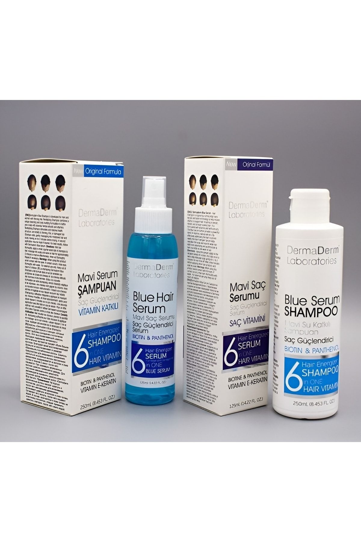 Dermaderm Mavi Su & Serum + Mavi Şampuan (Avantaj Paketi)