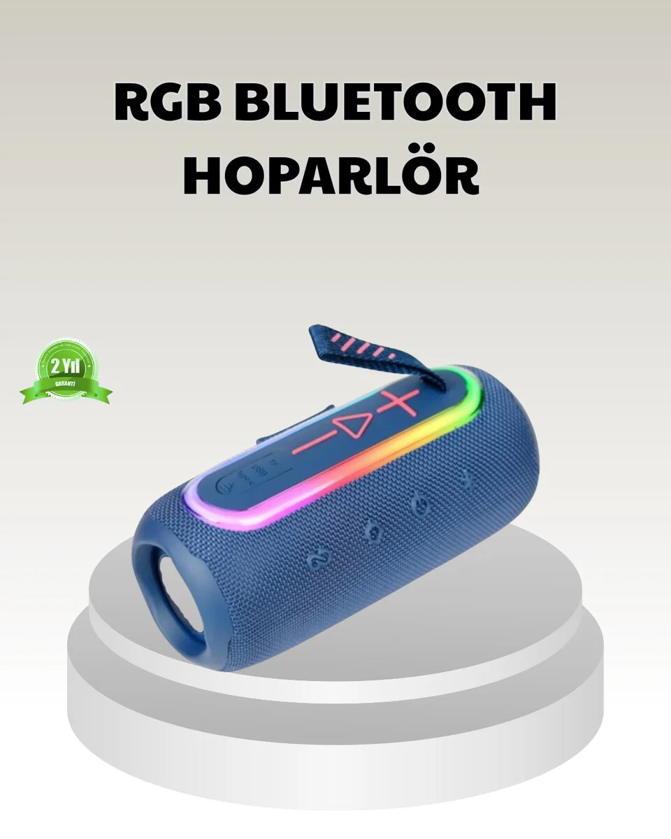 Mavi Taşınabilir Bluetooth Hoparlör - Kompakt Tasarım ve Güçlü Ses Deneyimi