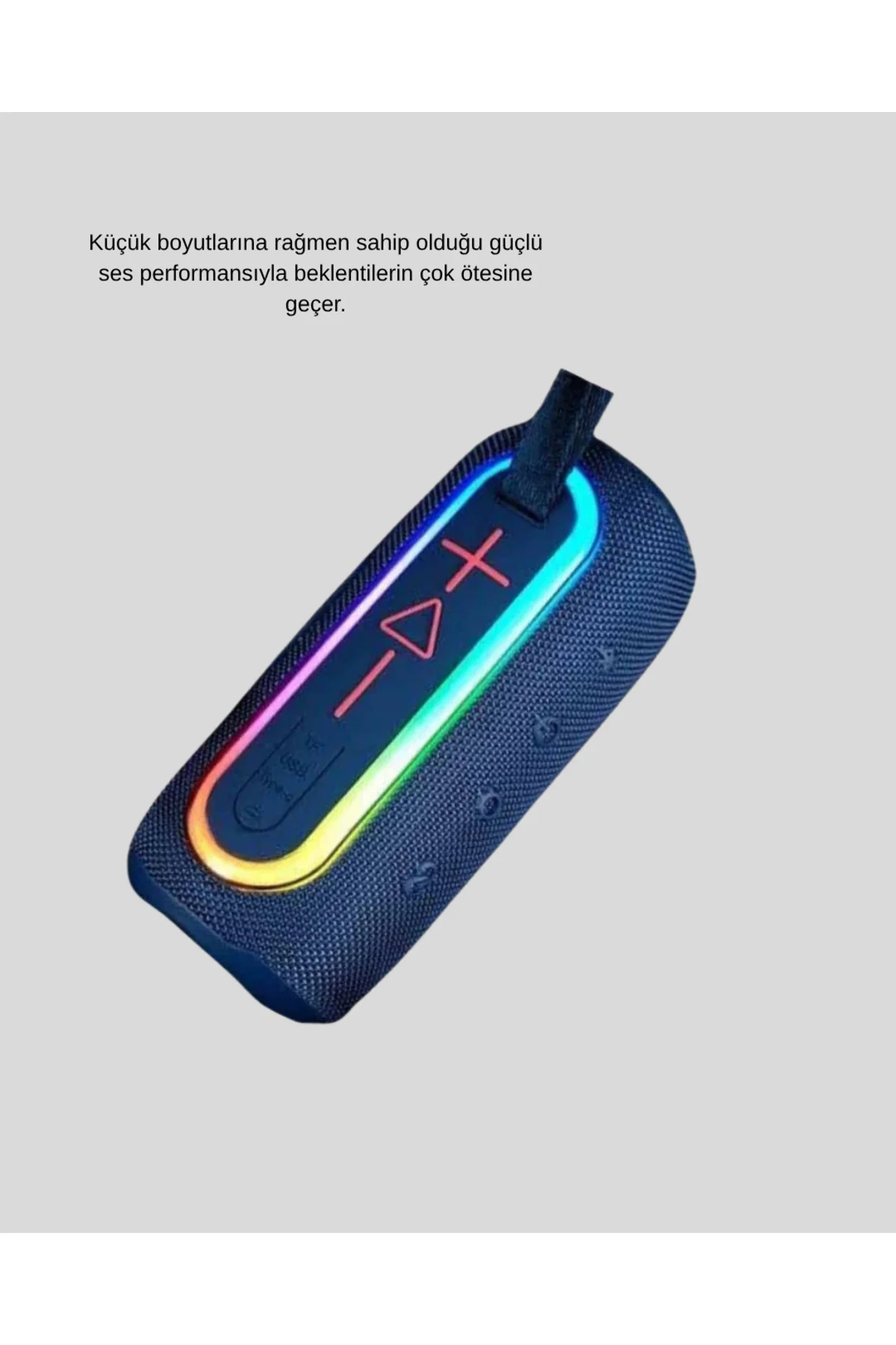 Mavi Taşınabilir Bluetooth Hoparlör Kompakt Tasarım ve Güçlü Ses