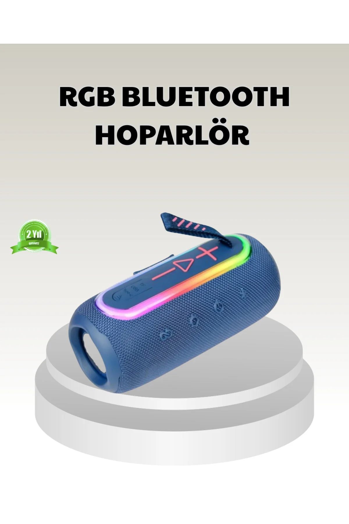 Mavi Taşınabilir Bluetooth Hoparlör Kompakt Tasarım ve Güçlü Ses