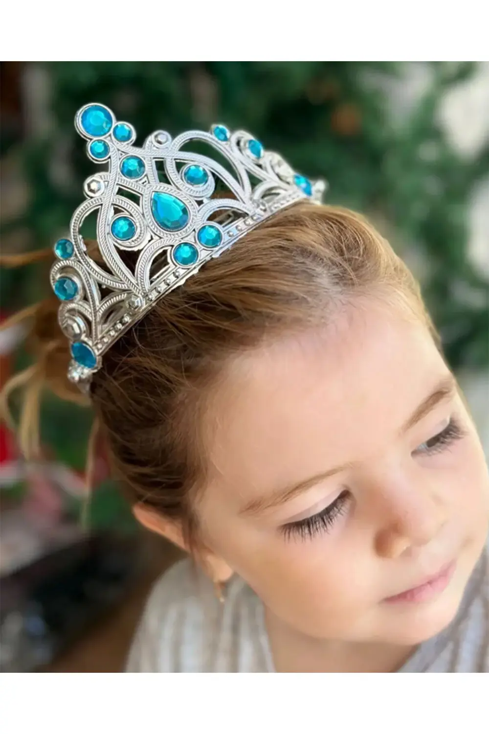 Mavi Taşlı Prenses Tacı