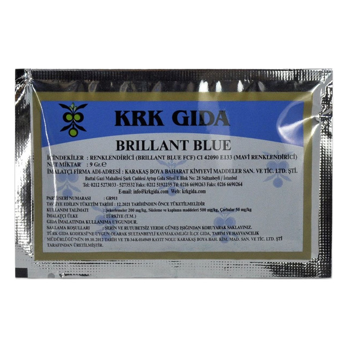 Krk Mavi Toz Gıda Boyası 9 Gr