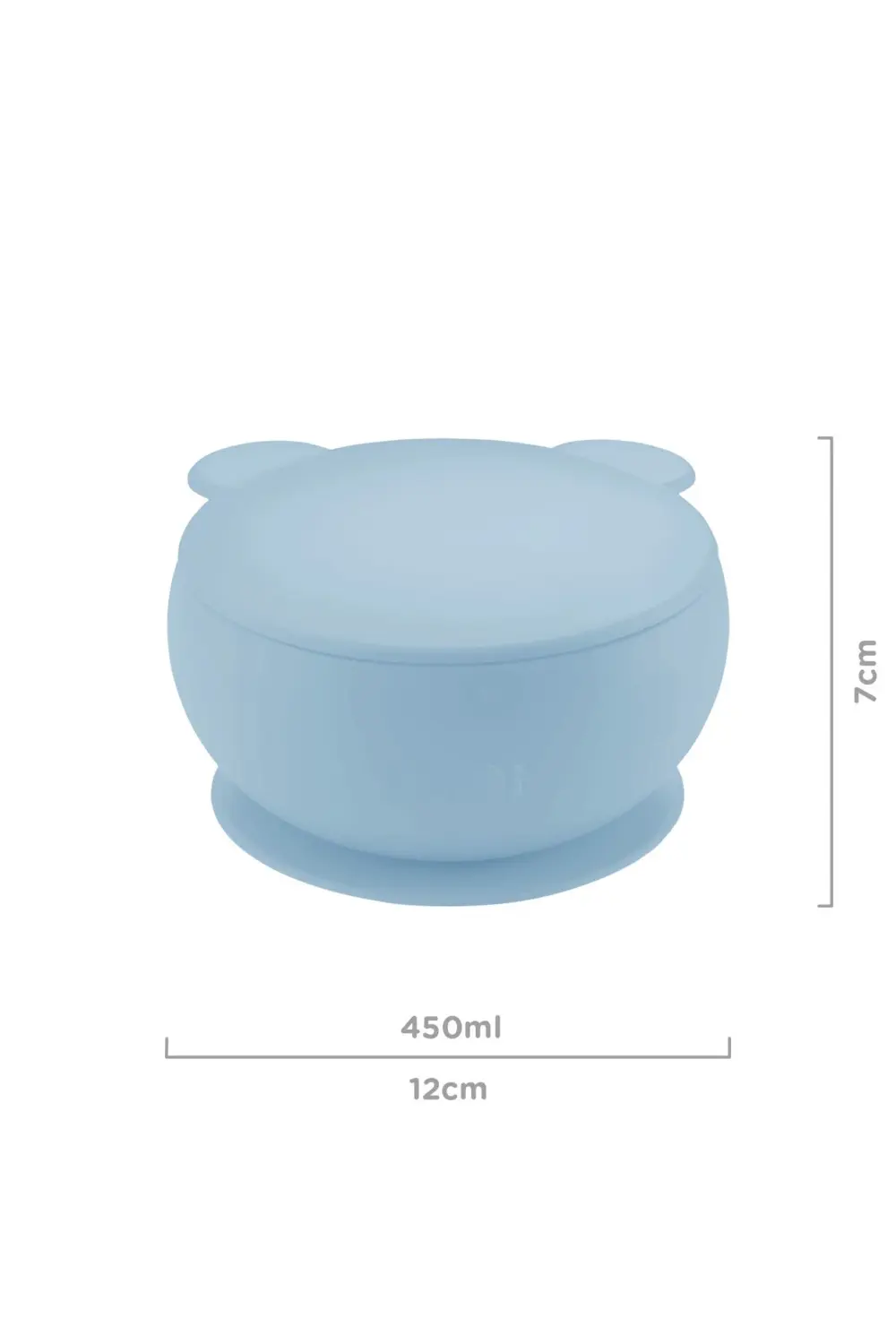 Mavi Vakum Tabanlı Silikon Kase