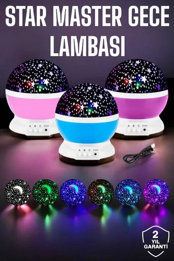 Mavi ve Mor Işıklı Projeksiyon Lambası Mavi ve Mor Işıklı Projeksiyon Lambası