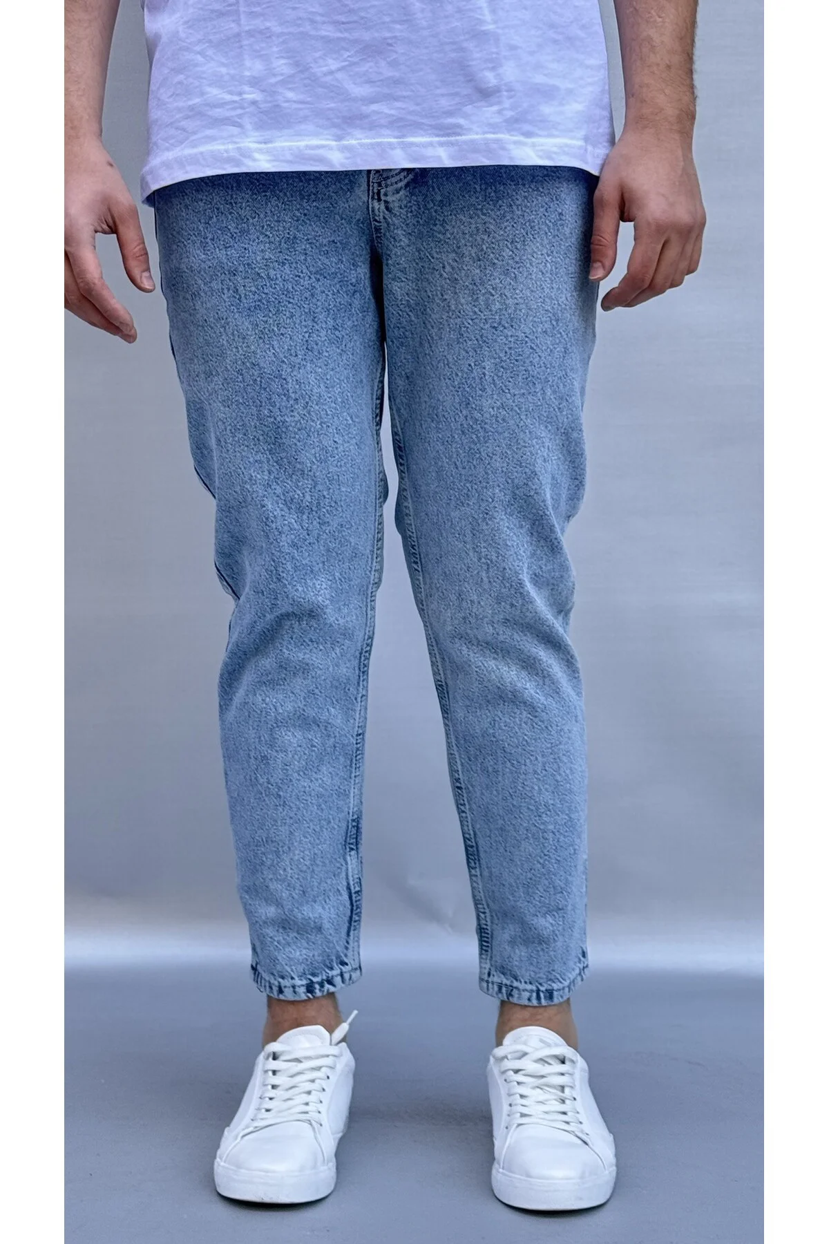 Mavi Yıkamalı Boyfriend Pantolon