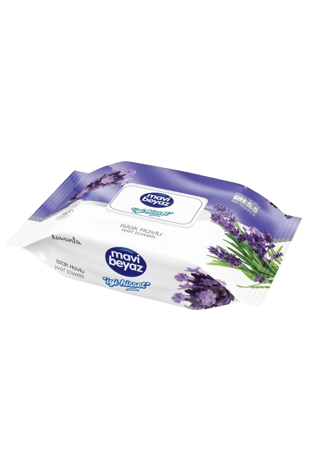 MAVİIslak Havlu Mendil 90 Yaprak Lavanta 24 Lü Set 90 Yaprak Plas
