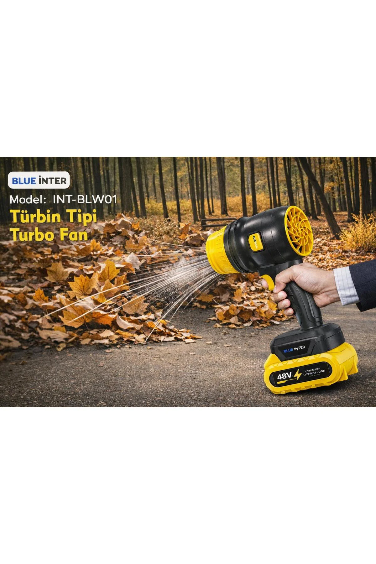 MAX Kablosuz Hava Üfleme / Blower - 350W Güç, 6500mAh Pil, Şarj Edilebilir Taşınabilir Üfleme Cihazı