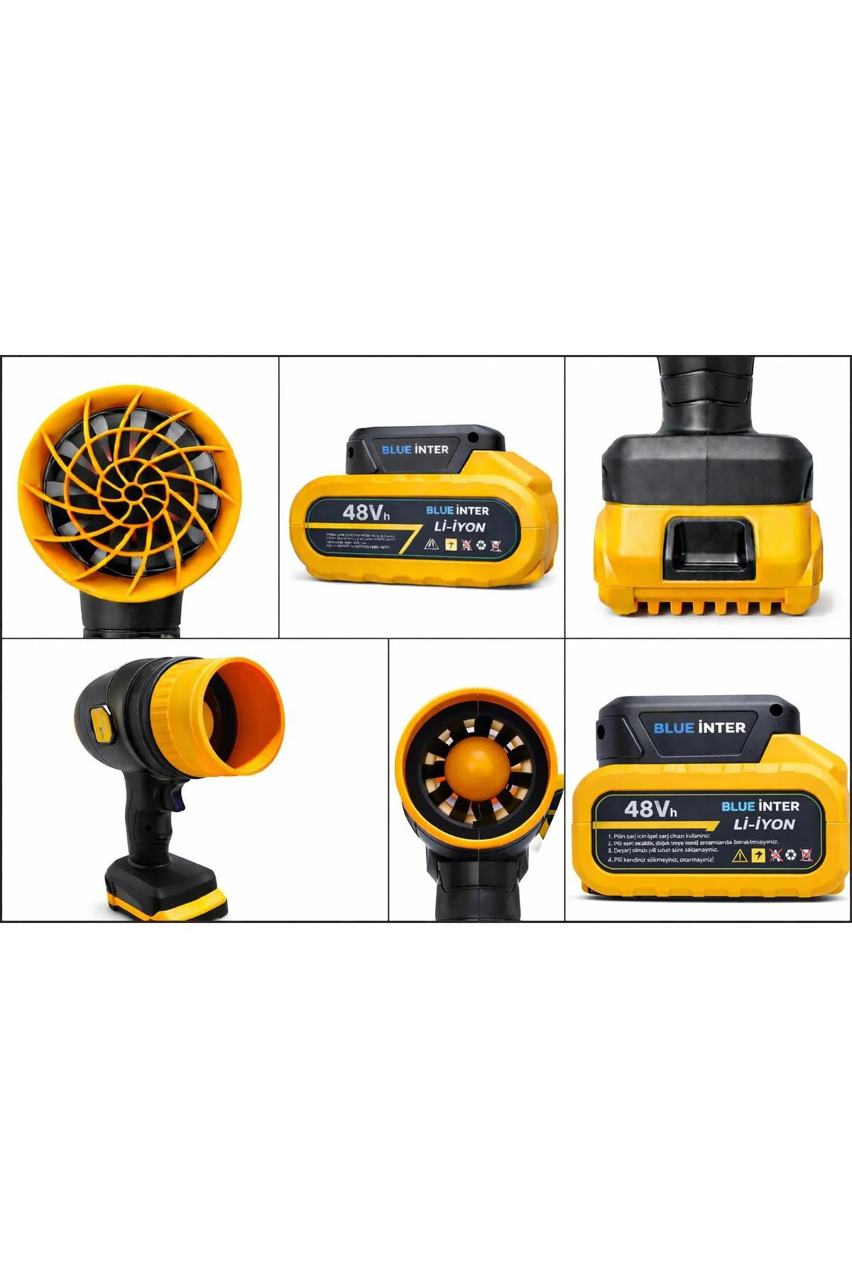 MAX Kablosuz Hava Üfleme / Blower - 350W Güç, 6500mAh Pil, Şarj Edilebilir Taşınabilir Üfleme Cihazı