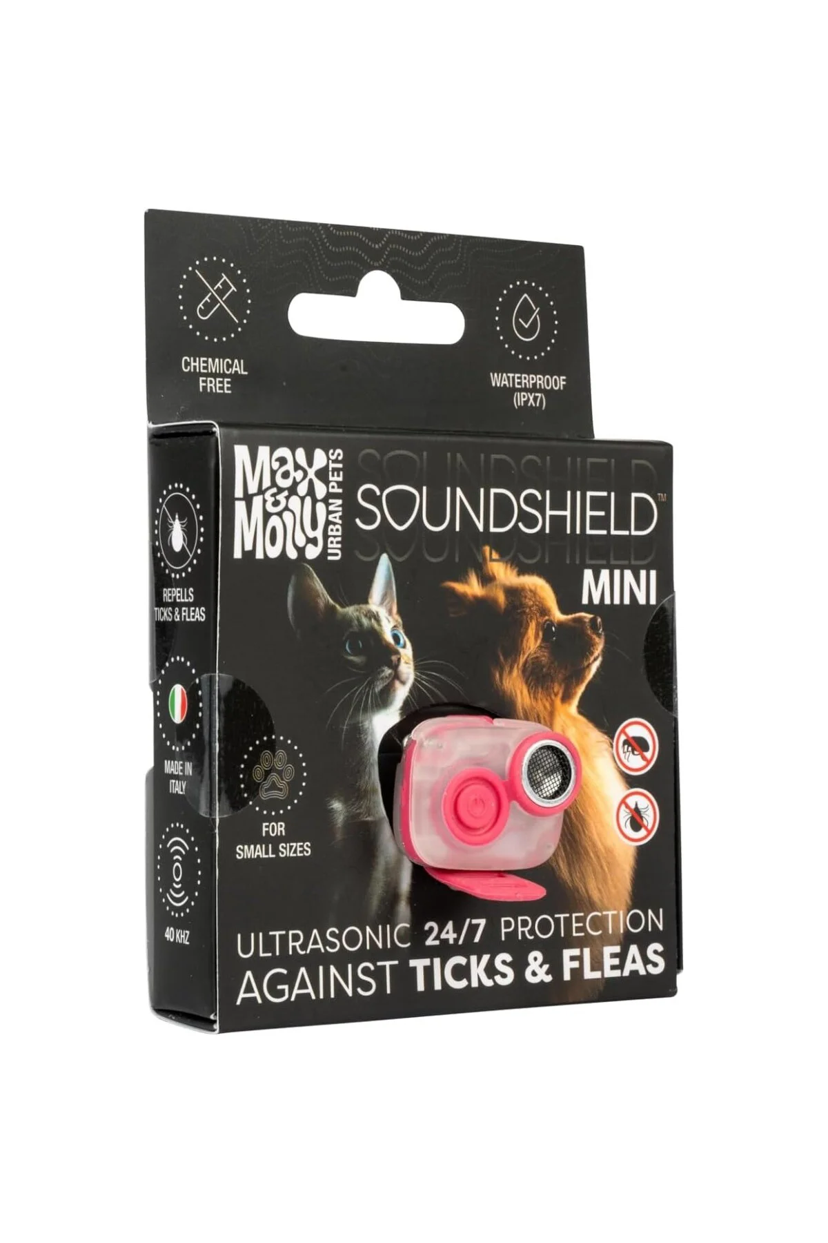 Max & Molly Soundshield MINI: Ultrasonik Pire ve Kene Kovucu Tasm Max & Molly Soundshield MINI: Ultrasonik Pire ve Kene Kovucu Tasm