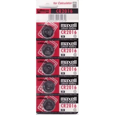 Maxell Cr2016 3v Lityum Düğme Pil 5'li Paket Maxell Cr2016 3v Lityum Düğme Pil 5'li Paket