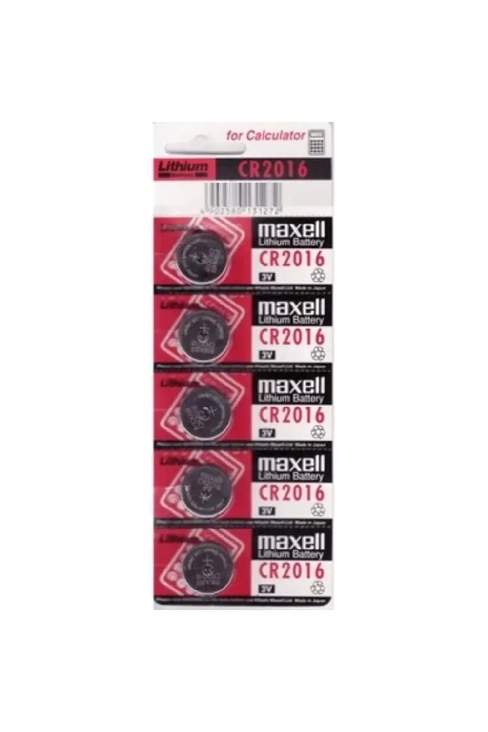 Maxell Cr2016 3V Lityum Düğme Pil 5'Li Paket