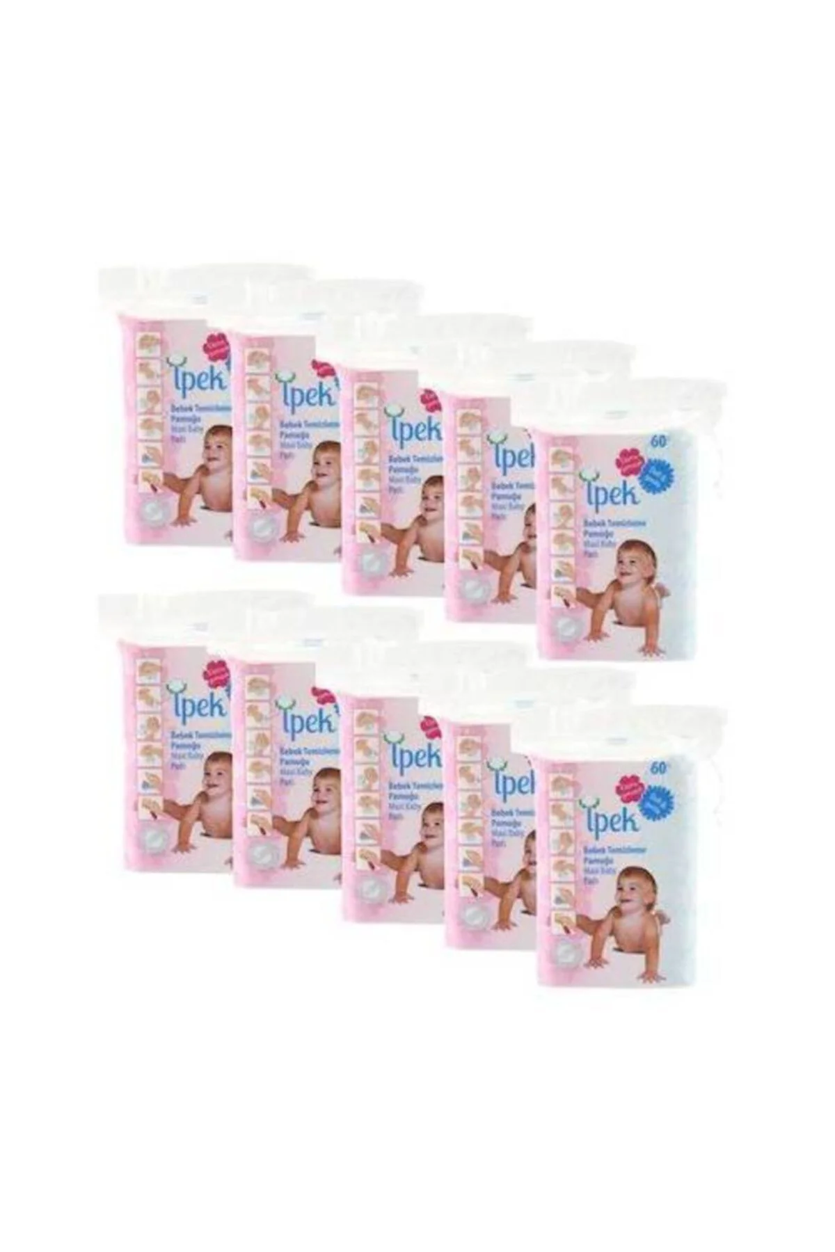 Maxi Bebek Temizleme Pamuğu 60'lı x 10 Adet