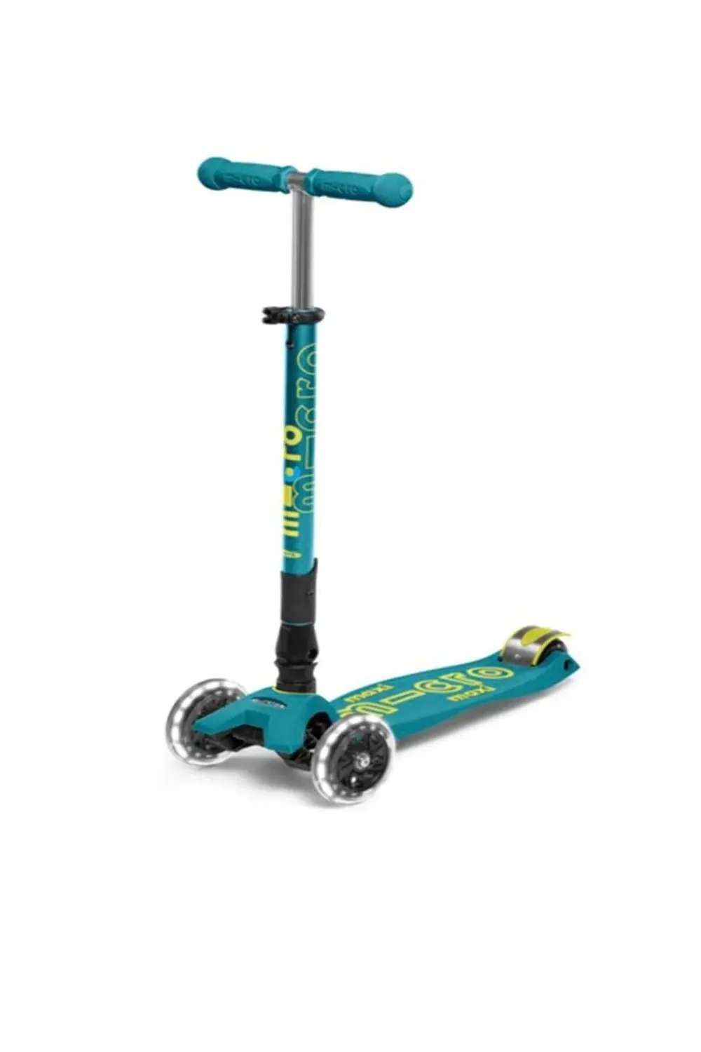 Maxi Deluxe Foldable Petrol Green (Led) Scooter MMD097